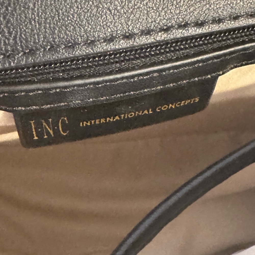INC International Concepts Plaid Shoulder Bag with Silver Accents - Picture 4 of 4